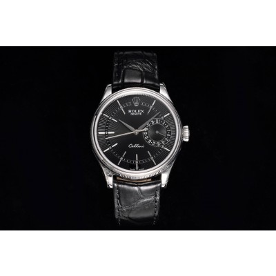 [GM공장]롤렉스 셀리니 50519 데이트 39mm 블랙다이얼 바인덱스 가죽스트랩