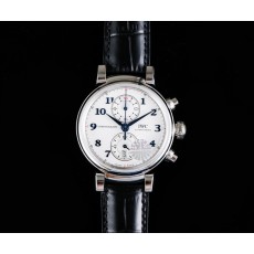 [YL공장]IWC 다빈치 크로노 IW3934 화이트다이얼 블루핸즈 가죽스트랩