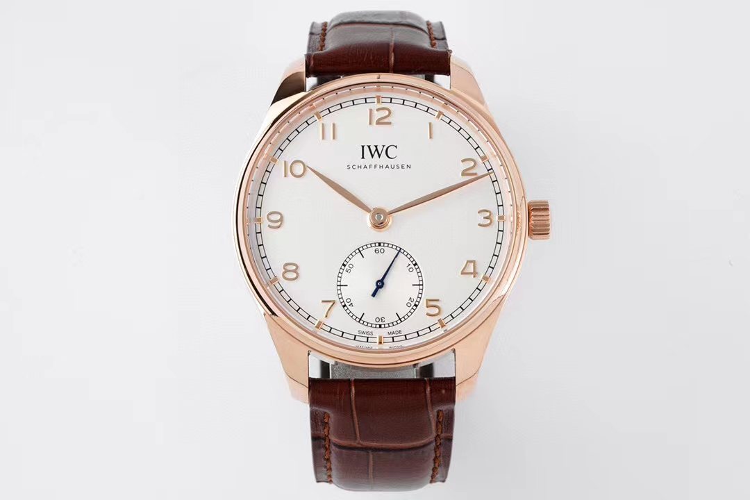 [ZF공장]IWC 포르투기즈 IW358306 18K 로즈골드 도금 화이트다이얼 골드핸즈 가죽스트랩