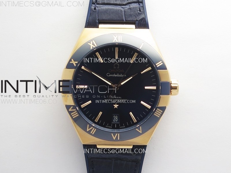 [VS공장]컨스틸레이션 로즈골드 블루 다이얼 블루 거미스트렙 41MM Blue Ceramic Bezel RG VSF 11 Best Edition Blue Dial on Blue Gummy Strap A8900