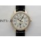 Rendez-Vous Night & Day DiamondsRG ZF 11 Best Edition White Textured Dial SS Bezel on Black Leather Strap Super Clone A898