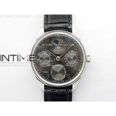 Portuguese IW503301 Real PR SS APSF 11 Best Edition Gray Dial On Black Leather Strap A52010