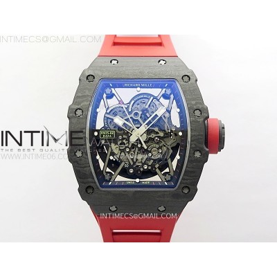 RM035-02 Real NTPT ZF All in one movement 11 Best Edition Skeleton Dial on Red Rubber Strap V5
