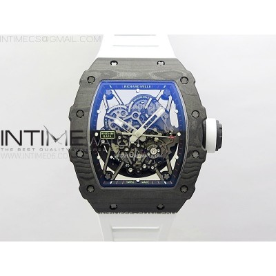 RM035-02 Real NTPT ZF All in one movement 11 Best Edition Skeleton Dial on White Rubber Strap V5