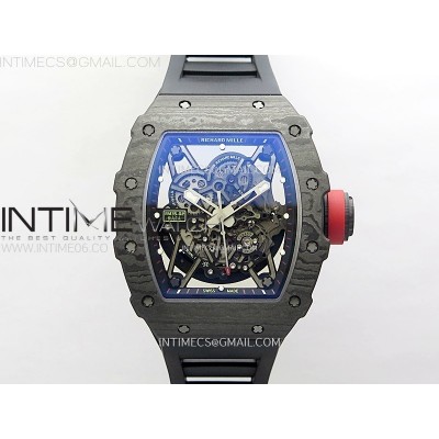 RM035-02 Real NTPT ZF All in one movement 11 Best Edition Skeleton Dial on Black Rubber Strap V5