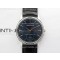 Master Ultra Thin Moon 1368420 SS ZF 11 Best Edition Blue Dial on Black Leather Strap V3 SA925 Super Clone (Free rubber straps and a tool)