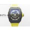 RM035-02 Real Forge Carbon ZF 11 Best Edition Skeleton Dial on Yellow Rubber Strap NH05A V3+