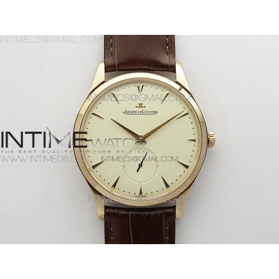 Master Ultra Thin Small Second RG ZF 11 Best Edition White Dial on Brown Leather Strap A896