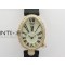Reine de Naples 8928BB 33mm RG ZF 11 Best Edition White MOP Dial Roman Markers Diamonds Bezel on Black Fabric Strap A537