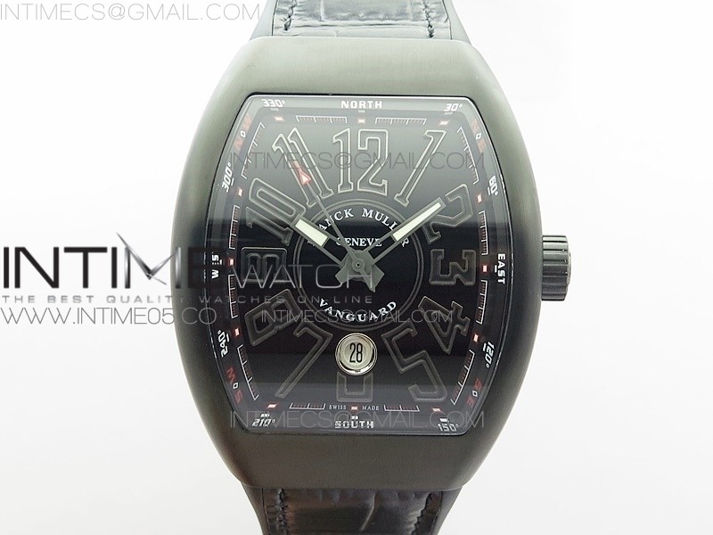 Vanguard V45 All Black DLC ZF 11 Best Edition Black Dial on Black Rubber Strap MIYOTA 9015