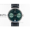 PORTUGUESE REAL PR SS IW500708 Green DIAL V4 ZF 11 BEST EDITION ON BLACK LEATHER STRAP A52010