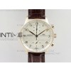 Portuguese IWC371401 ZF 11 Best Edition RG White Dial Gold Markers on Brown Leather Strap A7750