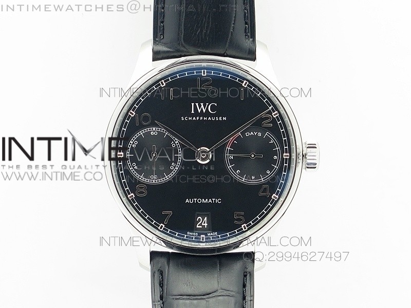 PORTUGUESE REAL PR IW500109 V4 ZF 11 BEST EDITION ON BLACK LEATHER STRAP A52010