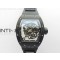 RM055 Black Ceramic BBR Best Edition Skeleton Dial on Black Rubber Strap Clone RMUL2 V2