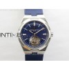 Overseas Tourbillon SS BBR Best Edition Blue Dial on Blue Rubber Strap