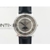 Villeret 6654 SS Complicated Function OMF 11 Best Edition Gray Dial on Black Leather Strap A6654