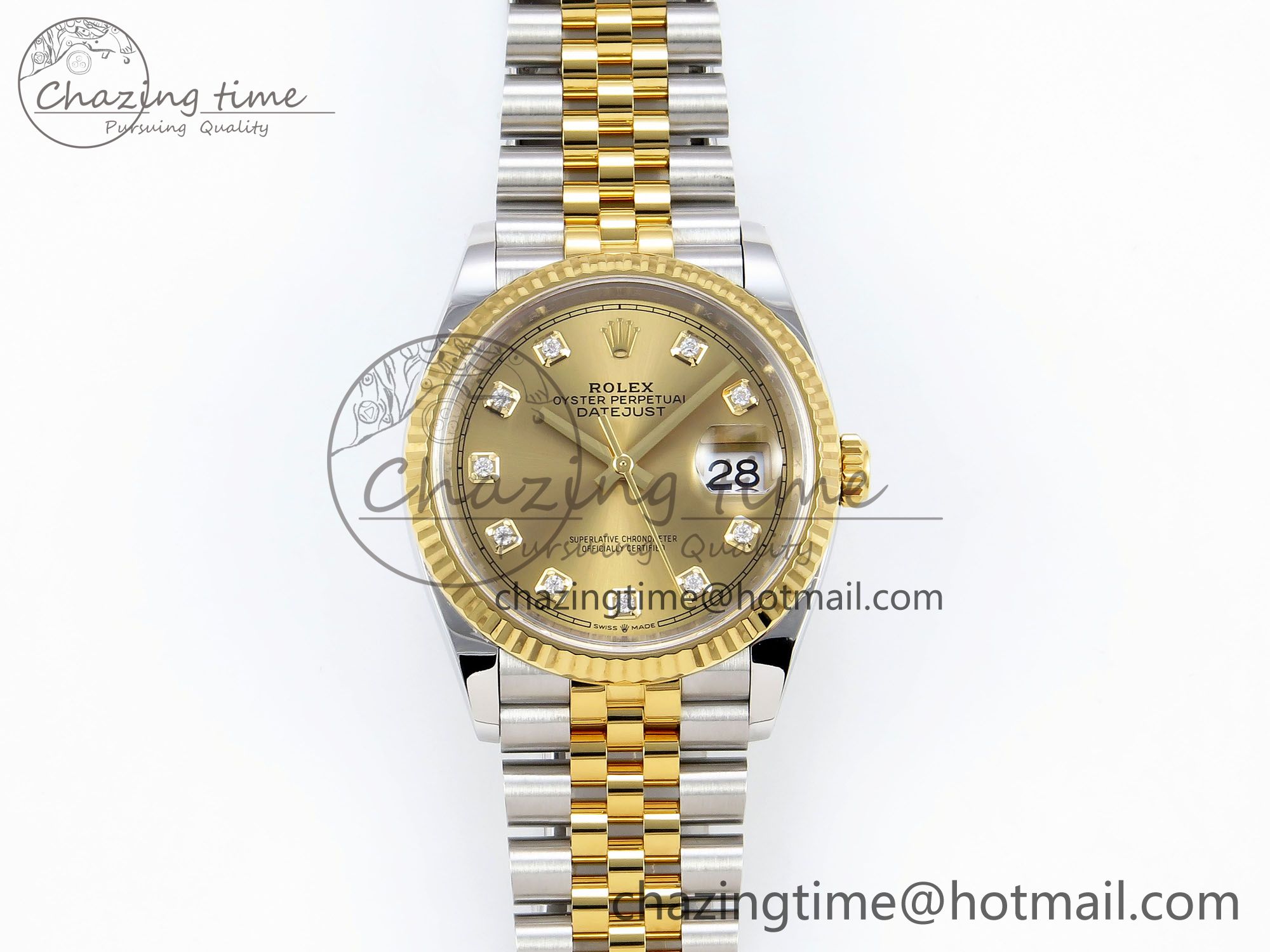 [Clean공장]롤렉스 데이저스트 36mm YG Diamonds Dial on SS/YG Jubilee Bracelet VR3235