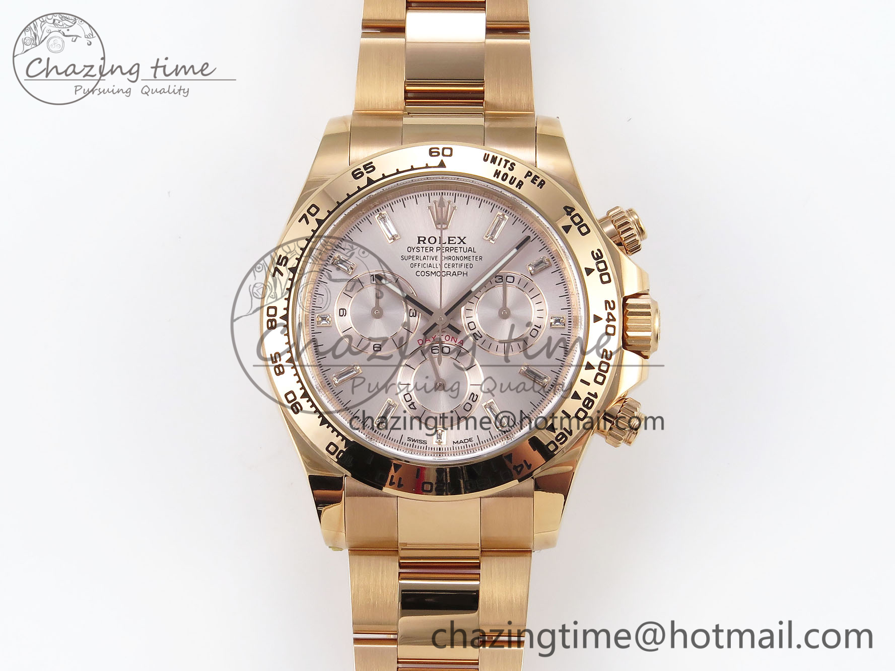 [Clean공장]롤렉스 데이토나 116505 Champagne Diamond Markers Dial on RG Bracelet A4130