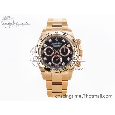 [Clean공장]롤렉스 데이토나 116505 Black Diamonds Dial on RG Bracelet SA4130