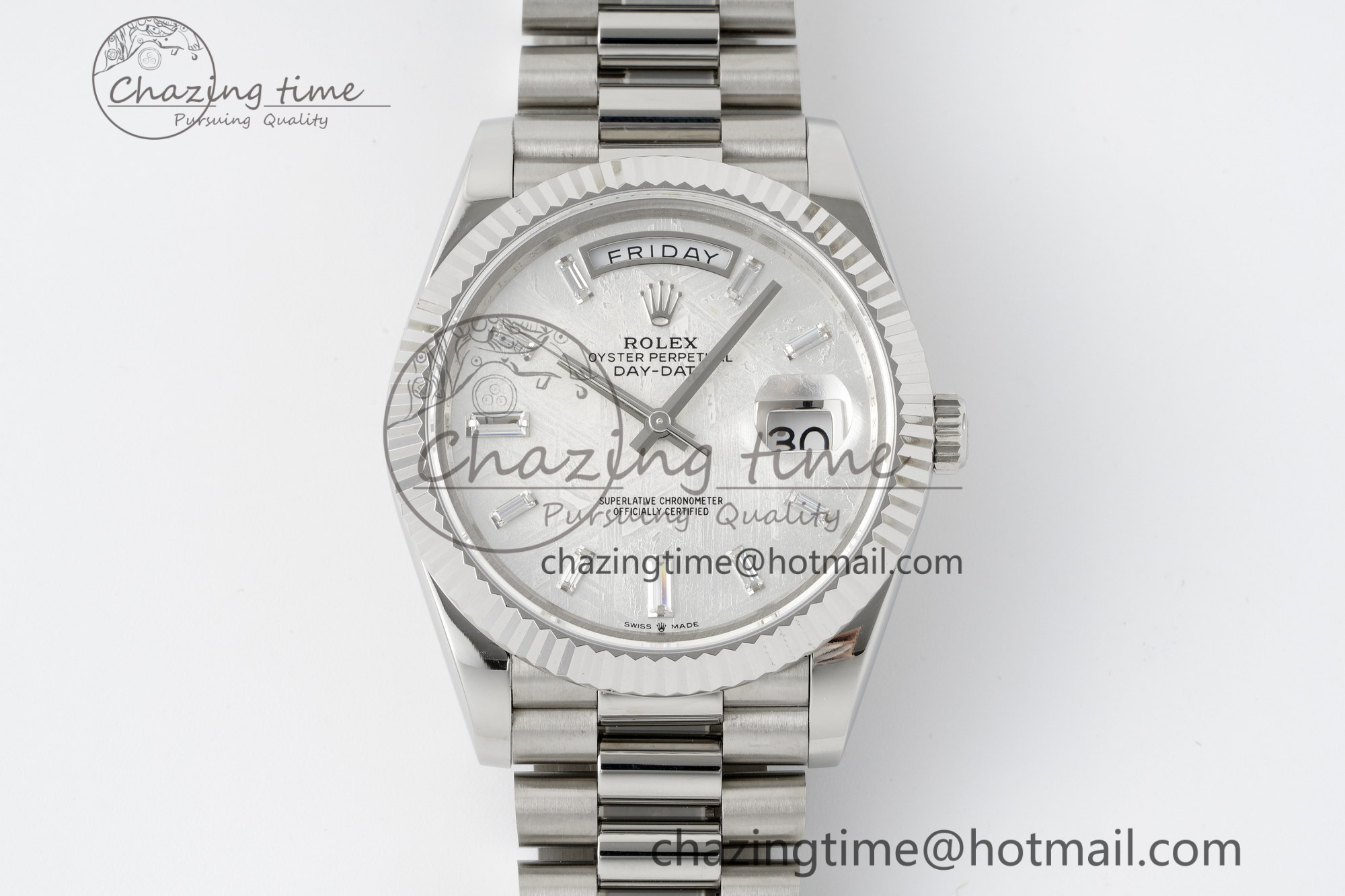 [GM공장]롤렉스 데이데이트 40 Meteorite Dial on SS Bracelet A2836