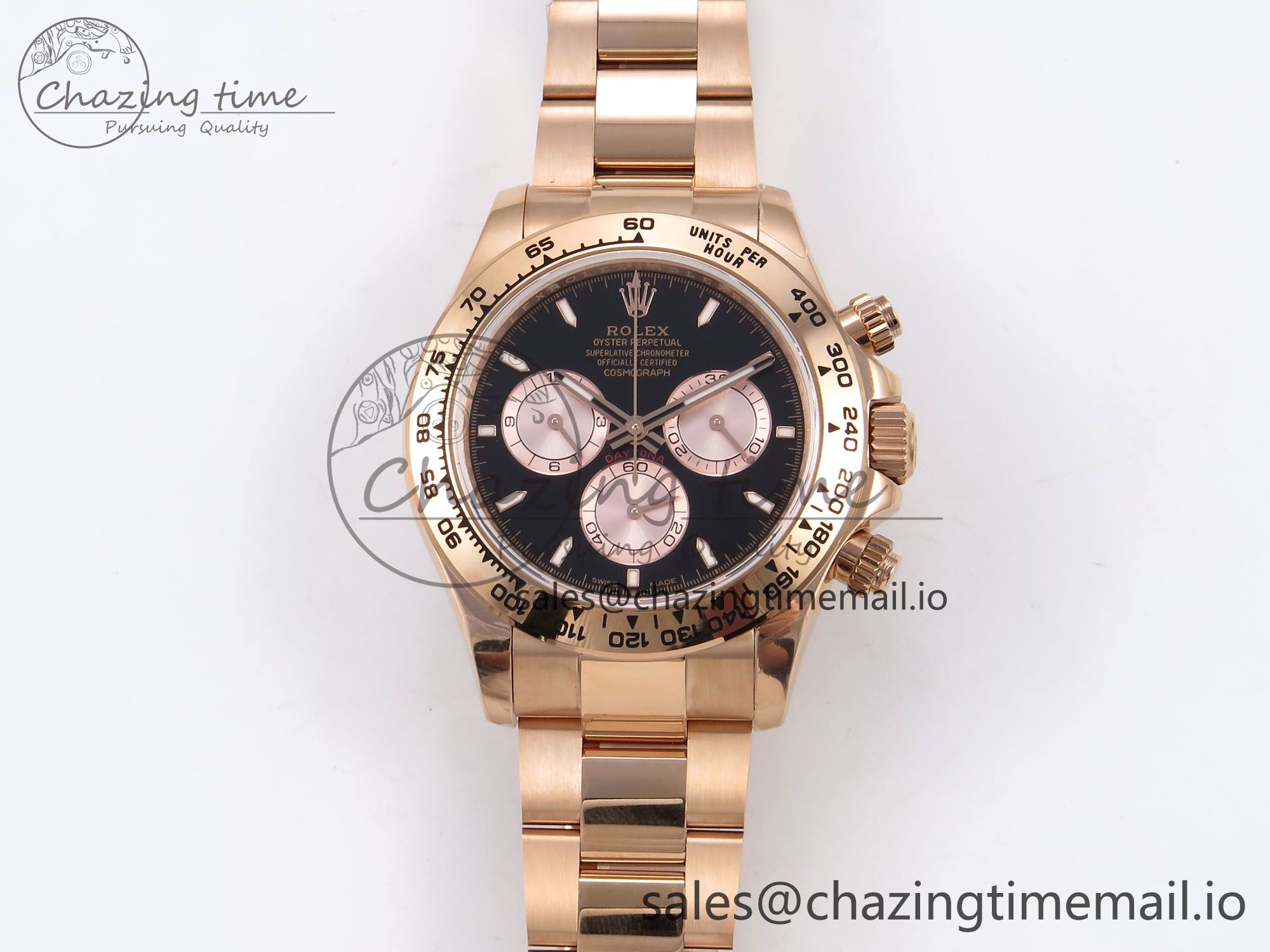 [Q공장]롤렉스 데이토나 126505  Black/RG Dial on RG Bracelet SH4131 V6 (텅스텐)