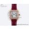 [AF공장]까르띠에 산토스 뒤몽 31.4mm RG Silver Dial Diamonds Bezel on Red Croco Strap A157