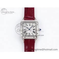 [AF공장]까르띠에 산토스 뒤몽 27.5mm Silver Dial on Red Croco Strap A157