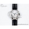 [AF공장]까르띠에 발롱블루 33mm Silver Dial on Black Leather Strap SEIKO NH05A