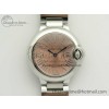 [AF공장]까르띠에 발롱블루 28mm Pink Dial on SS Bracelet Ronda Quartz