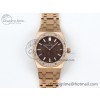 [ZF공장] 로얄오크 67651 브라운 다이얼 다이아 베젤 로즈골드 금통 33mm 67651 Diamonds Bezel RG ZF 1:1 Best Edition Brown Textured Dial on RG Bracelet RONDA Quartz