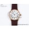 [AF공장]까르띠에 롱드솔로 42mm RG White Dial Diamonds Bezel on Brown Black Strap MIYOTA 9015