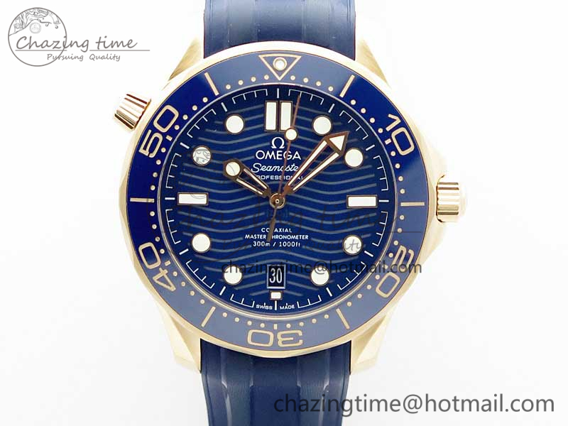 [VS공장]오메가 씨마스터 300 RG Blue Ceramic  Blue Dial on Blue Rubber Strap A8801