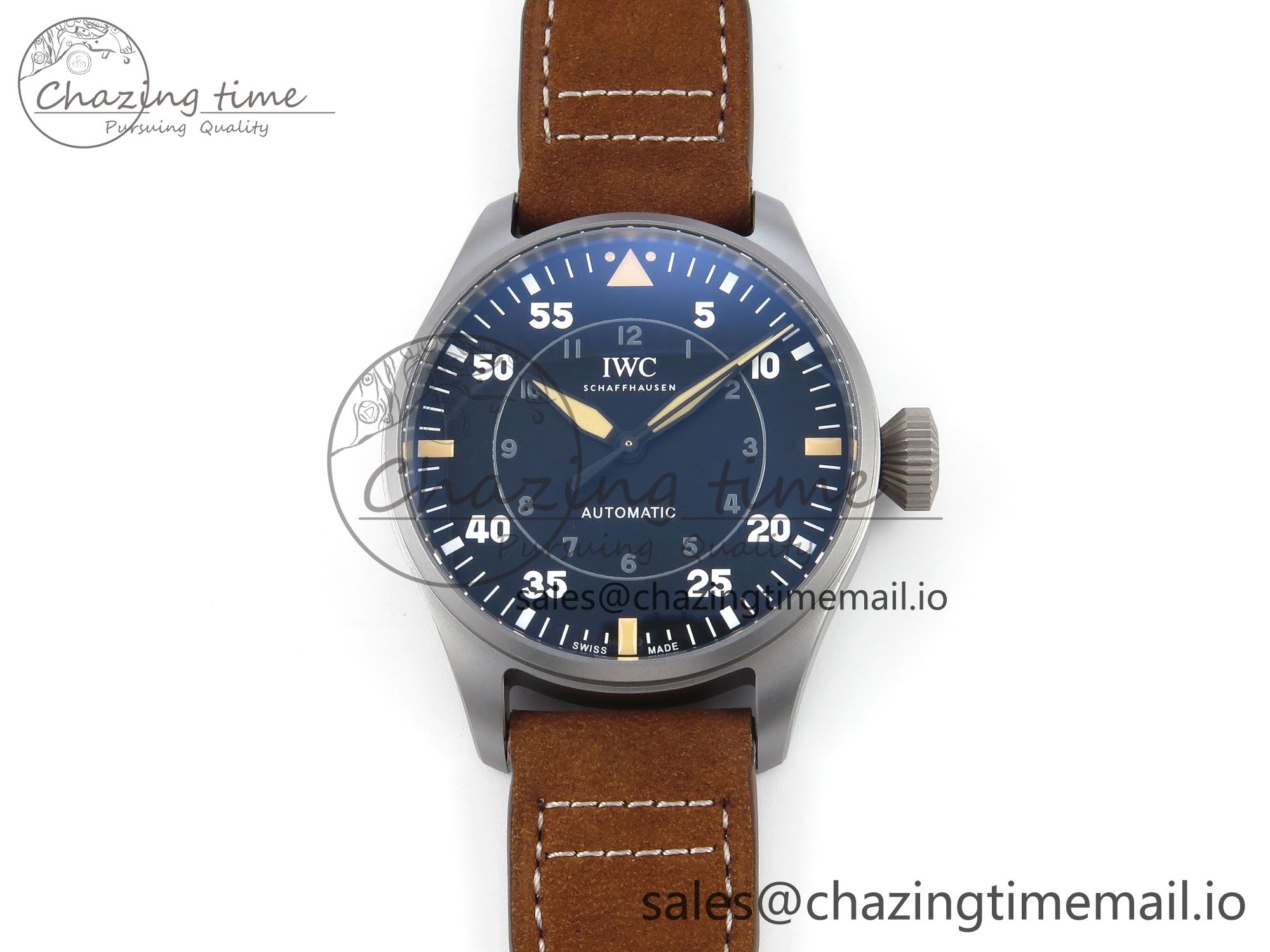 [M+공장]IWC Big Pilot IW329701Black Dial on Brown Leather Strap MY8205