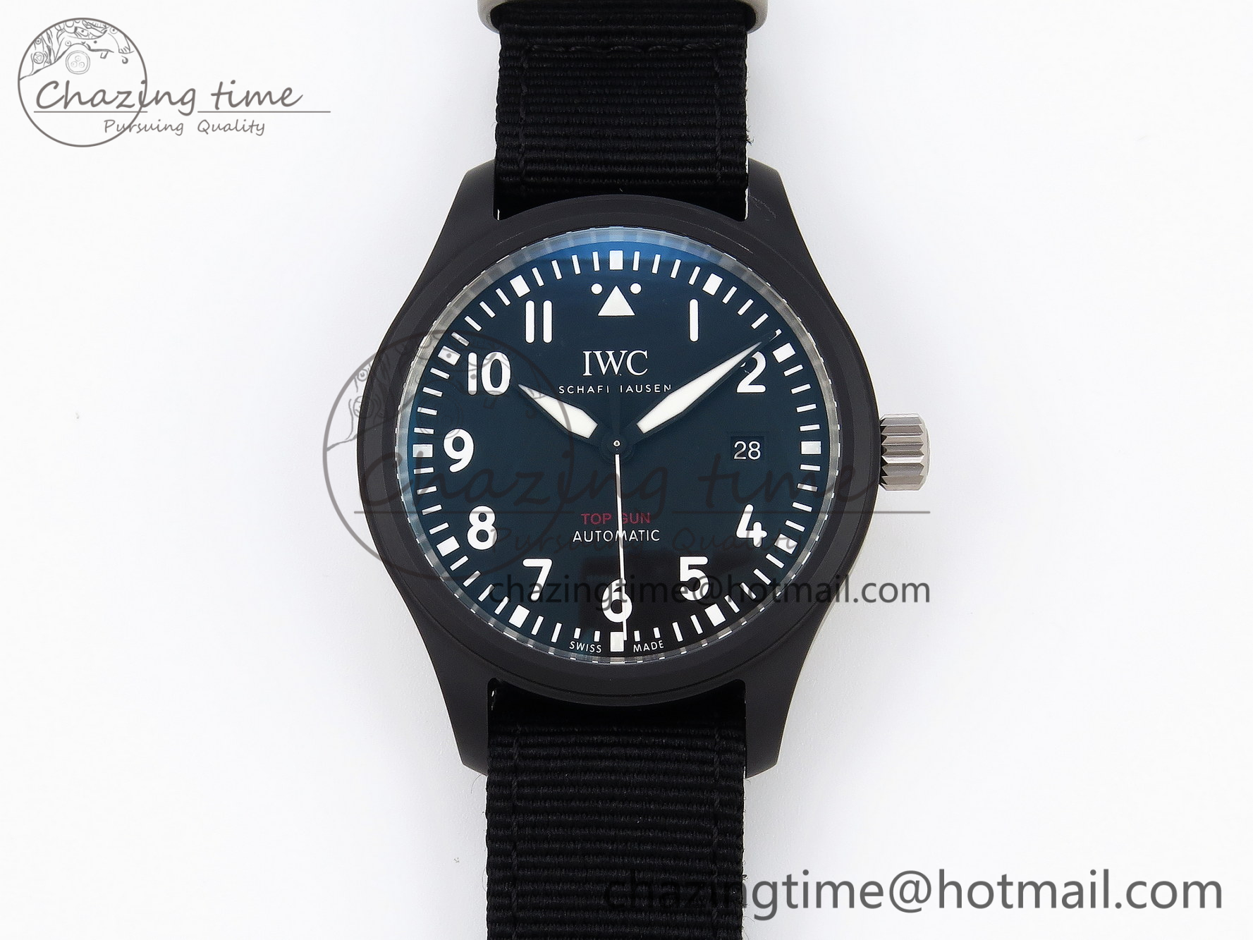 [ZF공장]IWC파일럿 탑건 블랙세라믹케이스 블랙다이얼 블랙나일론스트랩 Pilot’s Watch Top Gun Black Ceramic IW326901 Black Nylon Strap A32111