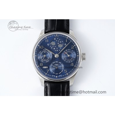 [APS공장]IWC포르투기저 퍼페츄얼캘린더 블루다이얼 블랙가죽스트랩 Portugieser Perpetual Calendar SS 5033   Blue Dial on Black Leather Strap A52610 Clone