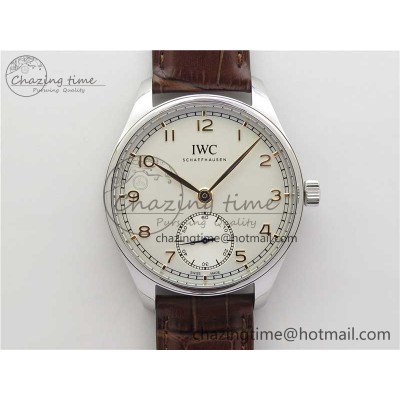 [ZF공장]IWC Portuguese IW358304 White Dial RG Markers on Leather Strap A82200