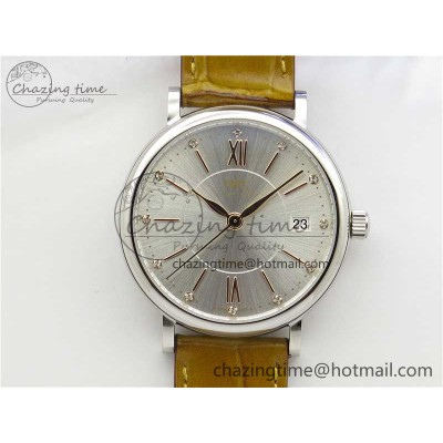[V7공장]IWC Portofino 37mm White Dial on Light Brown Leather Strap A2892