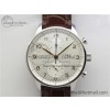 [ZF공장]IWC포르투기즈 3716 Portuguese Chrono IW371604 White Dial on Brown Leather Strap A69355
