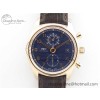[ZF공장]IWC Portugieser Chrono Classic 42 IW390406 RG Blue Dial on Brown Leather Strap A7750