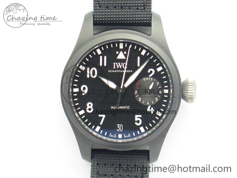 [ZF공장]IWC Big Pilot Real PR IW502001 Real Ceramic Black Calfskin Strap A51111