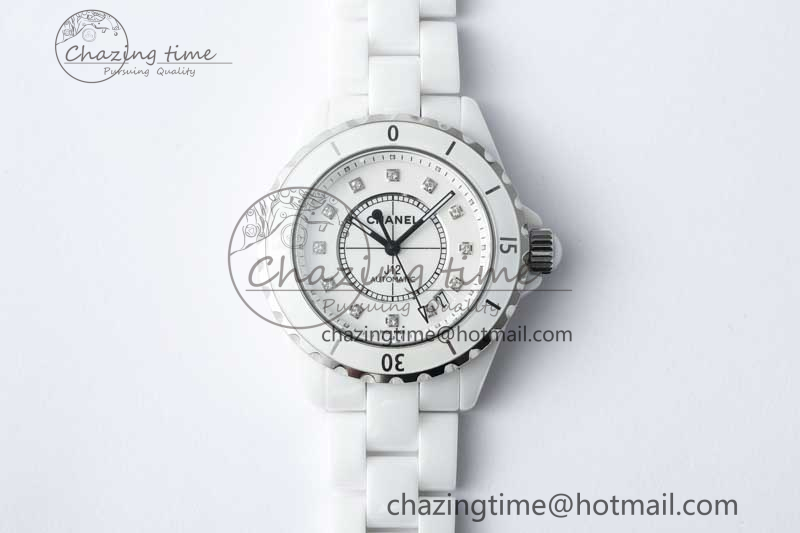 [EAST공장]샤넬 J13 38mm White Korea Ceramic Diamonds Markers Dial on Bracelet A2892