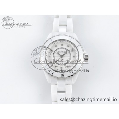 [EAST공장]샤넬 J13 33mm White Ceramic White Diamonds Dial on Bracelet A12.1
