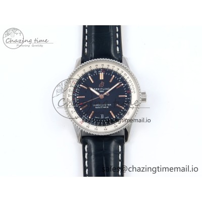 [TF공장]브라이틀링 Navitimer 1 SS 41mm White Bezel Blue Dial on Black Leather Strap A2824
