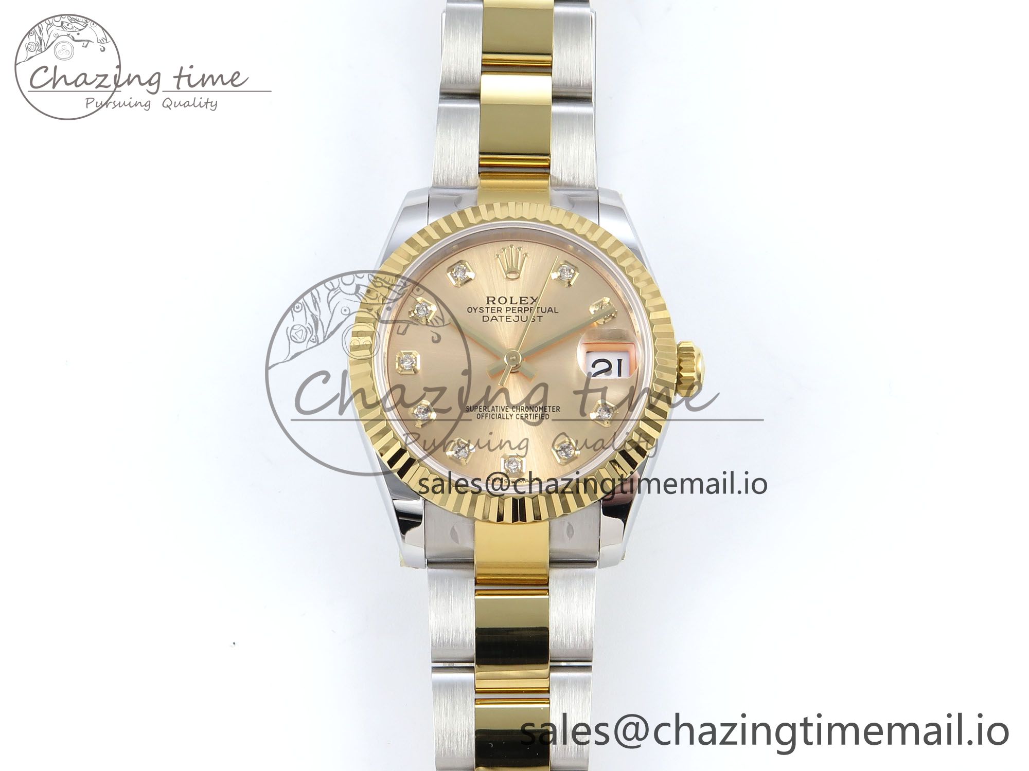 [AR공장]롤렉스 DateJust 31 278273 YG Diamonds Dial on SS/YG Oyster Bracelet ETA 2688
