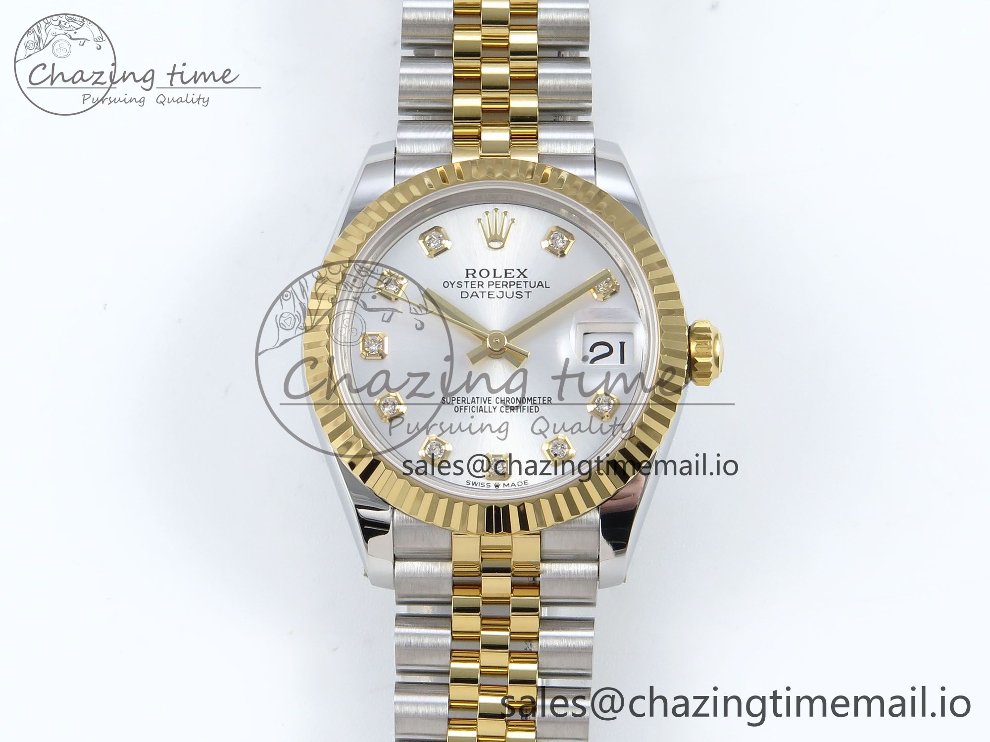 [AR공장]롤렉스 DateJust 31 278273 Silver Diamonds Dial on SS/YG Jubilee Bracelet ETA 2688