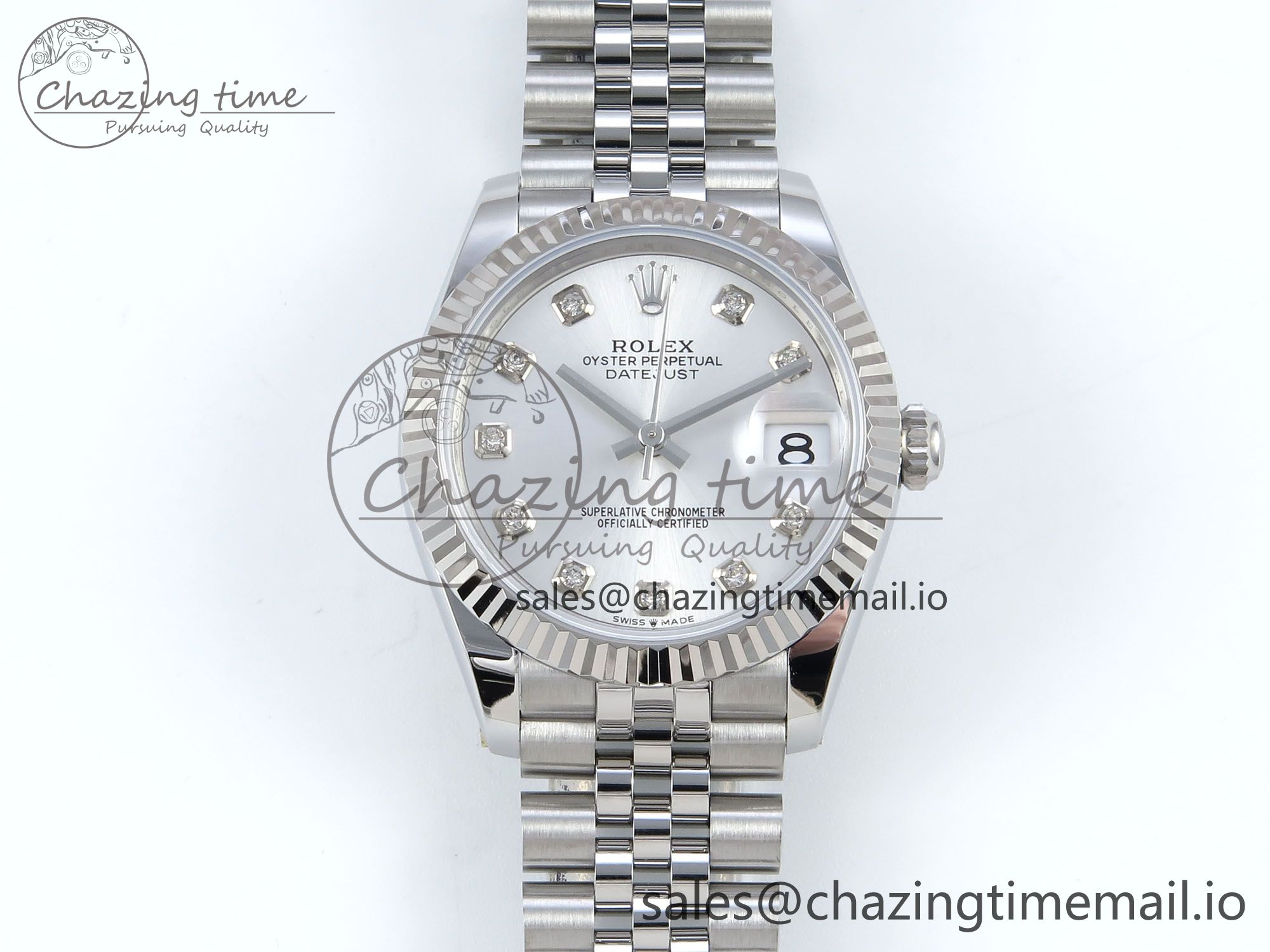 [AR공장]롤렉스 DateJust 31 278274 Steel Silver Diamonds Dial on SS Jubilee Bracelet ETA 2688