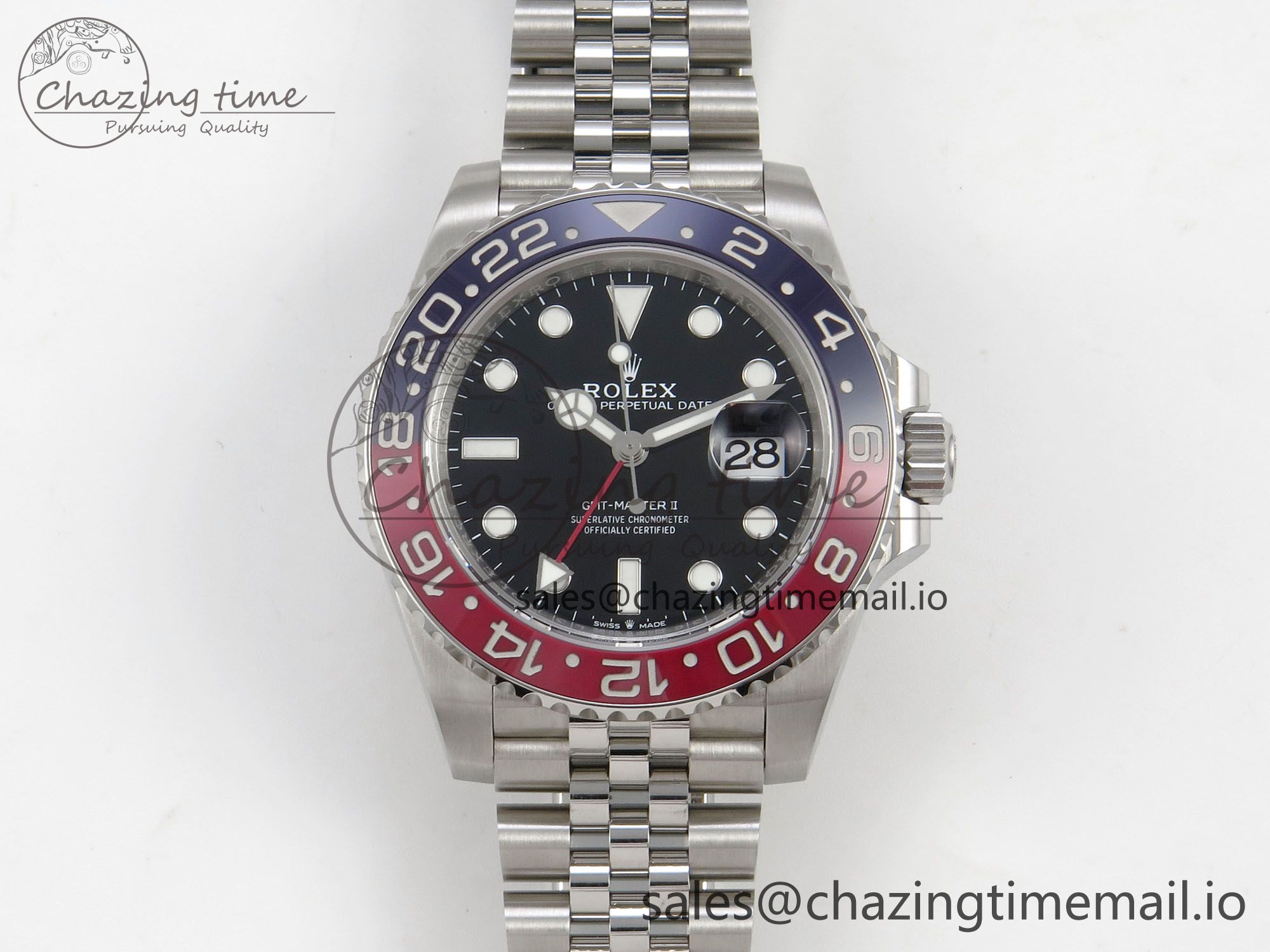 [VS공장]롤렉스 GMT마스터  II 126710 BLRO 904L SS Black Dial On Jubilee Bracelet DD3285 CHS V3