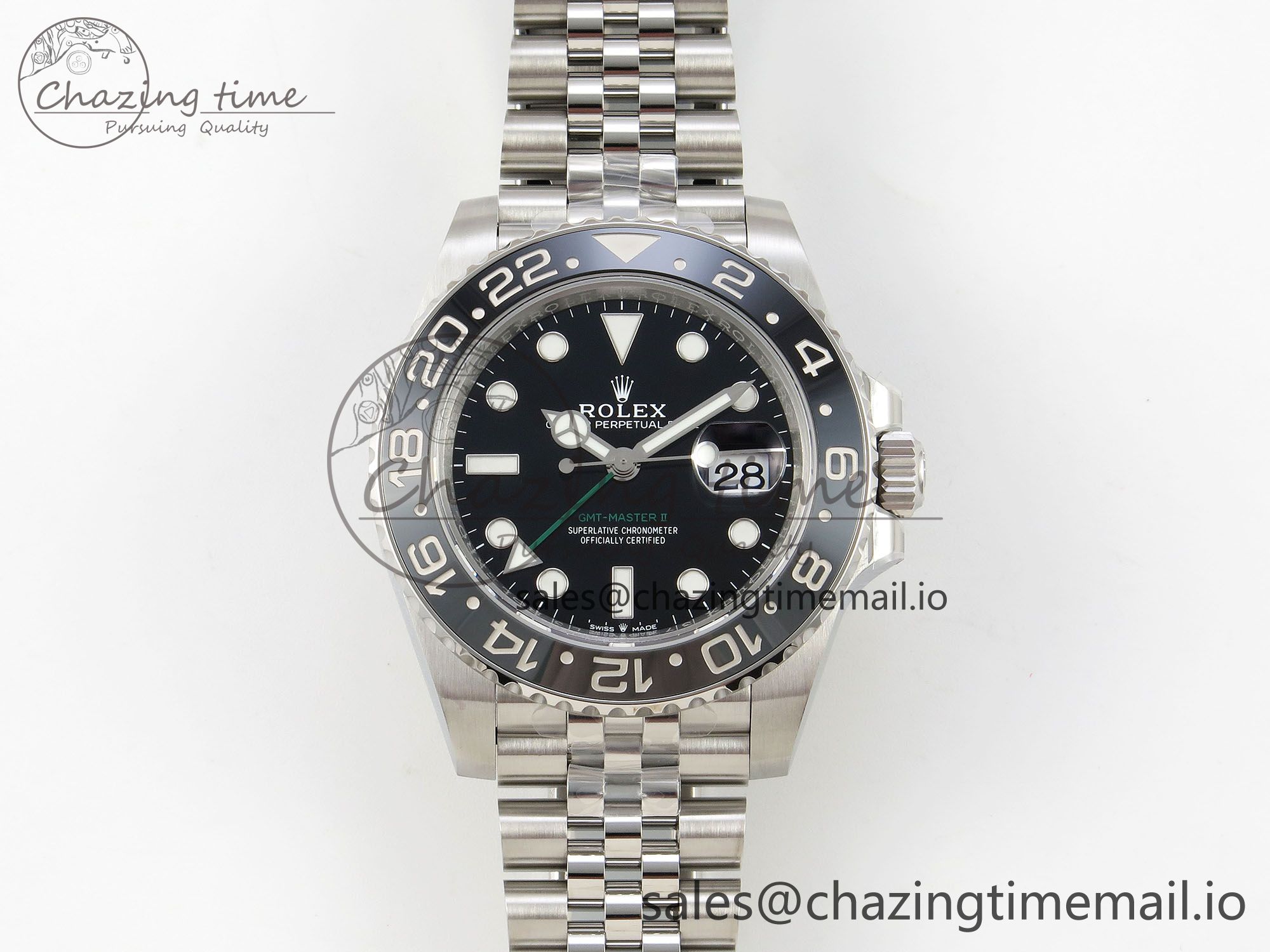 [VS공장]롤렉스 GMT마스터II 126710 GRNR Black/Gray Ceramic 904L Steel Jubilee Strap DD3285 V3